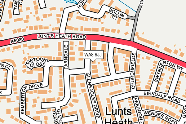 WA8 9JJ map - OS OpenMap – Local (Ordnance Survey) WA8 9JJ map - OS OpenMap – Local (Ordnance Survey)