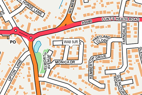 WA8 9JR map - OS OpenMap – Local (Ordnance Survey) WA8 9JR map - OS OpenMap – Local (Ordnance Survey)
