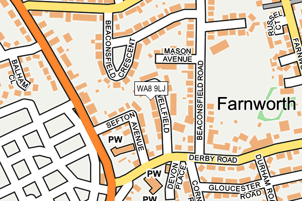 WA8 9LJ map - OS OpenMap – Local (Ordnance Survey) WA8 9LJ map - OS OpenMap – Local (Ordnance Survey)