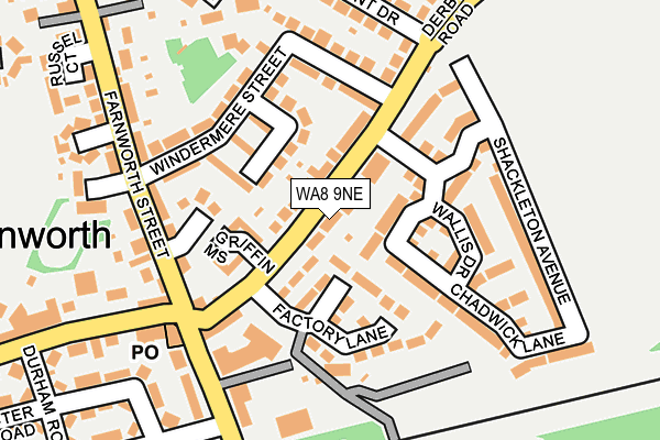 WA8 9NE map - OS OpenMap – Local (Ordnance Survey) WA8 9NE map - OS OpenMap – Local (Ordnance Survey)