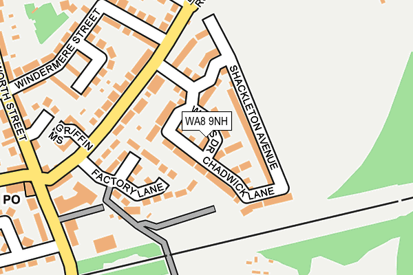 WA8 9NH map - OS OpenMap – Local (Ordnance Survey) WA8 9NH map - OS OpenMap – Local (Ordnance Survey)
