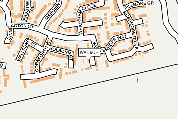 WA8 9QH map - OS OpenMap – Local (Ordnance Survey) WA8 9QH map - OS OpenMap – Local (Ordnance Survey)
