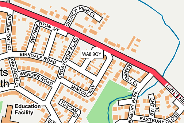 WA8 9QY map - OS OpenMap – Local (Ordnance Survey) WA8 9QY map - OS OpenMap – Local (Ordnance Survey)