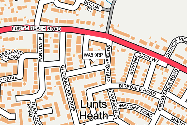 WA8 9RP map - OS OpenMap – Local (Ordnance Survey) WA8 9RP map - OS OpenMap – Local (Ordnance Survey)