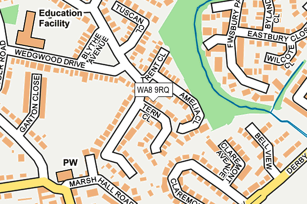 WA8 9RQ map - OS OpenMap – Local (Ordnance Survey) WA8 9RQ map - OS OpenMap – Local (Ordnance Survey)