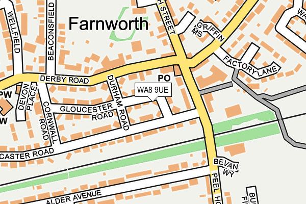 WA8 9UE map - OS OpenMap – Local (Ordnance Survey) WA8 9UE map - OS OpenMap – Local (Ordnance Survey)