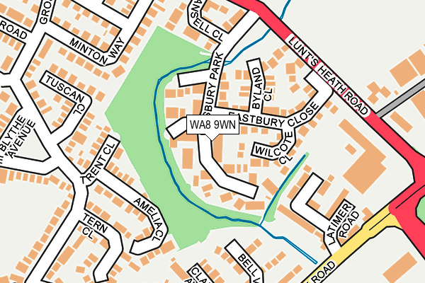 WA8 9WN map - OS OpenMap – Local (Ordnance Survey) WA8 9WN map - OS OpenMap – Local (Ordnance Survey)