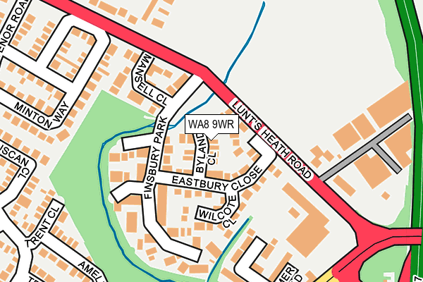 WA8 9WR map - OS OpenMap – Local (Ordnance Survey) WA8 9WR map - OS OpenMap – Local (Ordnance Survey)