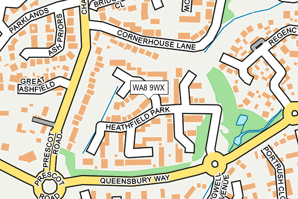 WA8 9WX map - OS OpenMap – Local (Ordnance Survey)