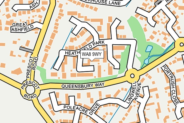 WA8 9WY map - OS OpenMap – Local (Ordnance Survey) WA8 9WY map - OS OpenMap – Local (Ordnance Survey)