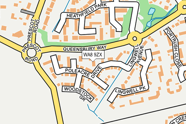 WA8 9ZX map - OS OpenMap – Local (Ordnance Survey) WA8 9ZX map - OS OpenMap – Local (Ordnance Survey)