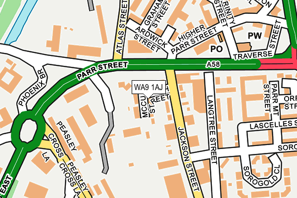 WA9 1AJ map - OS OpenMap – Local (Ordnance Survey) WA9 1AJ map - OS OpenMap – Local (Ordnance Survey)