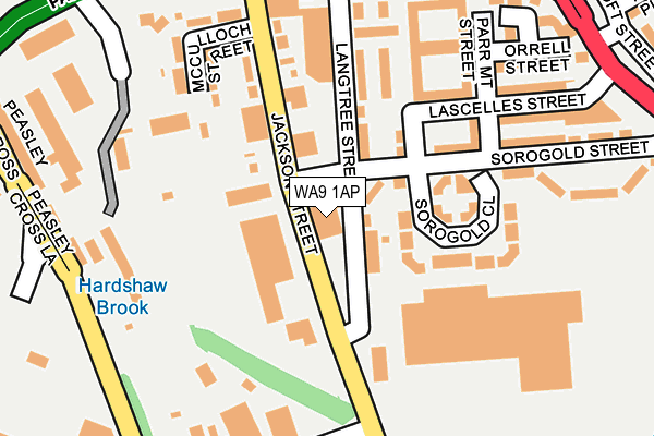 WA9 1AP map - OS OpenMap – Local (Ordnance Survey) WA9 1AP map - OS OpenMap – Local (Ordnance Survey)