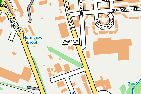 WA9 1AW map - OS OpenMap – Local (Ordnance Survey) WA9 1AW map - OS OpenMap – Local (Ordnance Survey)