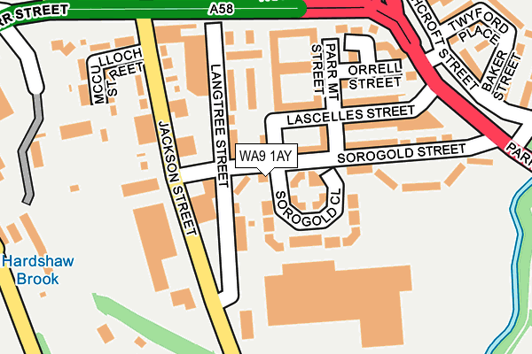 WA9 1AY map - OS OpenMap – Local (Ordnance Survey) WA9 1AY map - OS OpenMap – Local (Ordnance Survey)