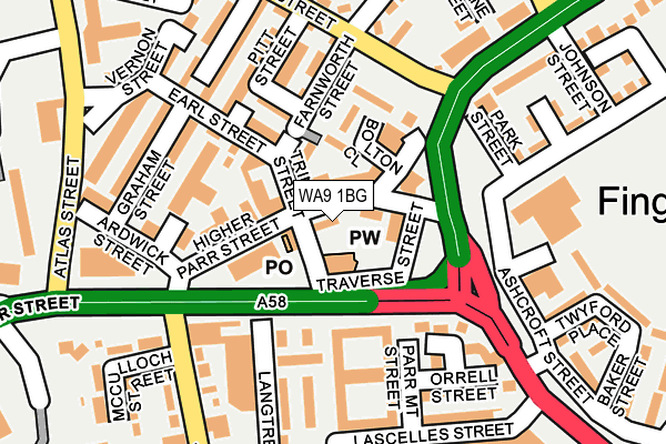 WA9 1BG map - OS OpenMap – Local (Ordnance Survey) WA9 1BG map - OS OpenMap – Local (Ordnance Survey)