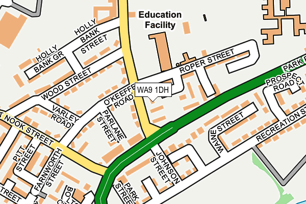 WA9 1DH map - OS OpenMap – Local (Ordnance Survey) WA9 1DH map - OS OpenMap – Local (Ordnance Survey)