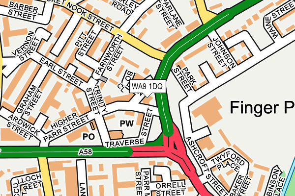 WA9 1DQ map - OS OpenMap – Local (Ordnance Survey) WA9 1DQ map - OS OpenMap – Local (Ordnance Survey)