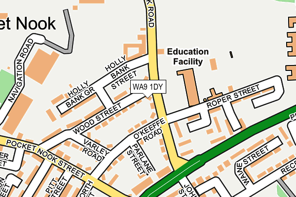 WA9 1DY map - OS OpenMap – Local (Ordnance Survey) WA9 1DY map - OS OpenMap – Local (Ordnance Survey)
