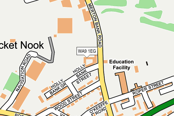 WA9 1EG map - OS OpenMap – Local (Ordnance Survey) WA9 1EG map - OS OpenMap – Local (Ordnance Survey)