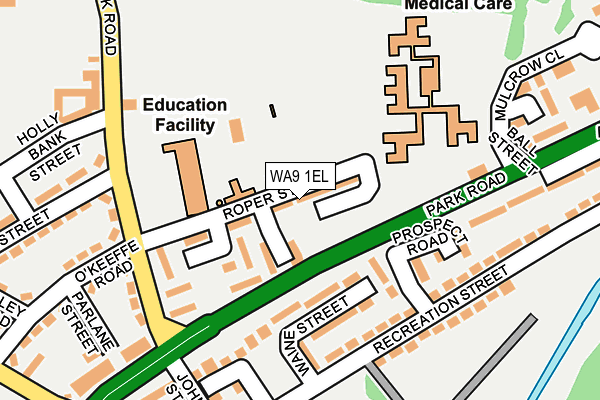 WA9 1EL map - OS OpenMap – Local (Ordnance Survey) WA9 1EL map - OS OpenMap – Local (Ordnance Survey)