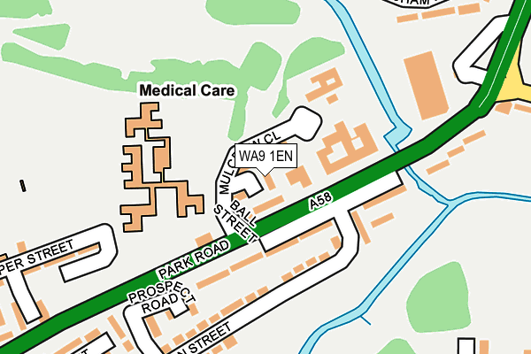 WA9 1EN map - OS OpenMap – Local (Ordnance Survey) WA9 1EN map - OS OpenMap – Local (Ordnance Survey)