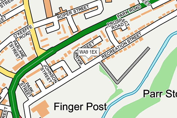 WA9 1EX map - OS OpenMap – Local (Ordnance Survey)