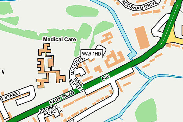 WA9 1HD map - OS OpenMap – Local (Ordnance Survey) WA9 1HD map - OS OpenMap – Local (Ordnance Survey)