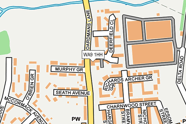 WA9 1HH map - OS OpenMap – Local (Ordnance Survey) WA9 1HH map - OS OpenMap – Local (Ordnance Survey)