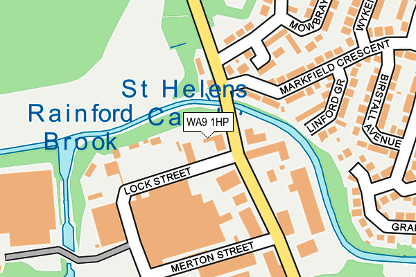 WA9 1HP map - OS OpenMap – Local (Ordnance Survey) WA9 1HP map - OS OpenMap – Local (Ordnance Survey)