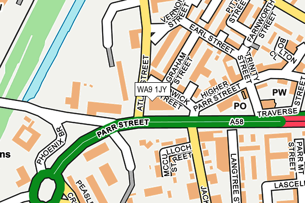 WA9 1JY map - OS OpenMap – Local (Ordnance Survey) WA9 1JY map - OS OpenMap – Local (Ordnance Survey)