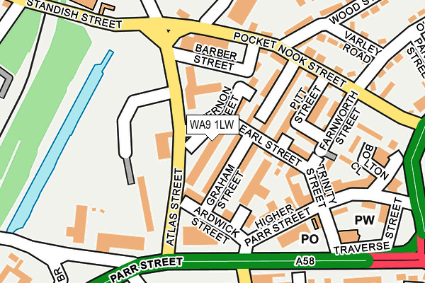 WA9 1LW map - OS OpenMap – Local (Ordnance Survey) WA9 1LW map - OS OpenMap – Local (Ordnance Survey)