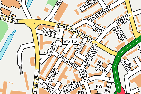 WA9 1LX map - OS OpenMap – Local (Ordnance Survey) WA9 1LX map - OS OpenMap – Local (Ordnance Survey)