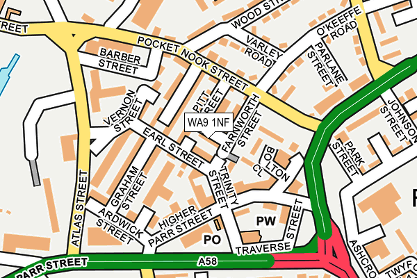 WA9 1NF map - OS OpenMap – Local (Ordnance Survey) WA9 1NF map - OS OpenMap – Local (Ordnance Survey)