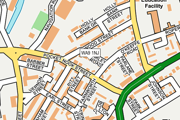 WA9 1NJ map - OS OpenMap – Local (Ordnance Survey) WA9 1NJ map - OS OpenMap – Local (Ordnance Survey)