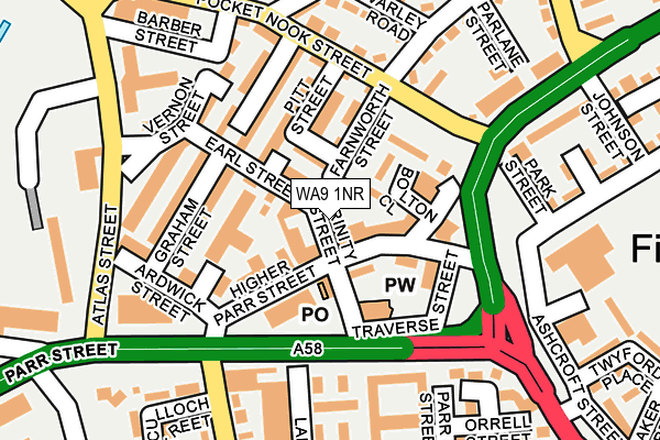 WA9 1NR map - OS OpenMap – Local (Ordnance Survey) WA9 1NR map - OS OpenMap – Local (Ordnance Survey)