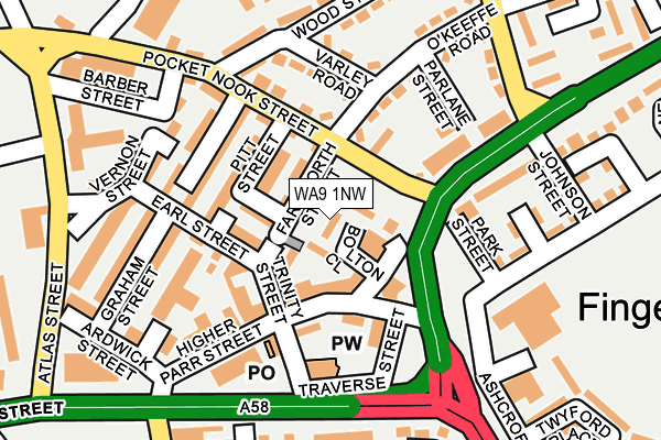 WA9 1NW map - OS OpenMap – Local (Ordnance Survey) WA9 1NW map - OS OpenMap – Local (Ordnance Survey)