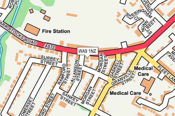 WA9 1NZ map - OS OpenMap – Local (Ordnance Survey) WA9 1NZ map - OS OpenMap – Local (Ordnance Survey)