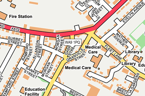 WA9 1PQ map - OS OpenMap – Local (Ordnance Survey) WA9 1PQ map - OS OpenMap – Local (Ordnance Survey)