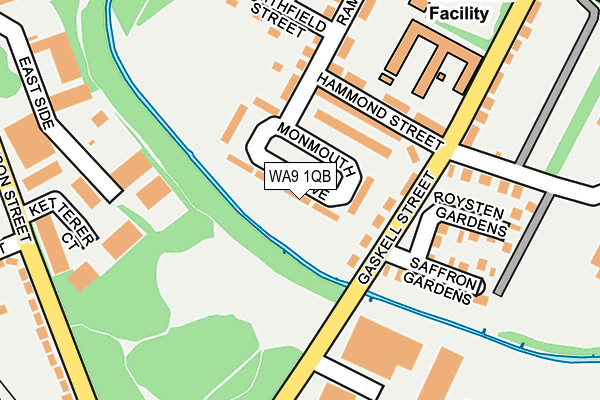 WA9 1QB map - OS OpenMap – Local (Ordnance Survey) WA9 1QB map - OS OpenMap – Local (Ordnance Survey)