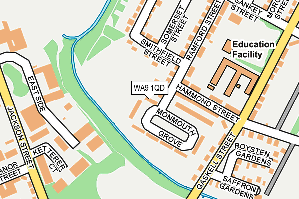 WA9 1QD map - OS OpenMap – Local (Ordnance Survey) WA9 1QD map - OS OpenMap – Local (Ordnance Survey)