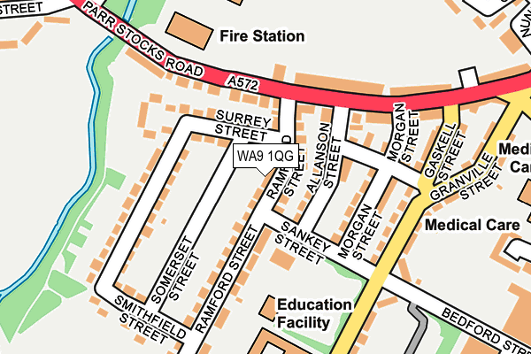 WA9 1QG map - OS OpenMap – Local (Ordnance Survey) WA9 1QG map - OS OpenMap – Local (Ordnance Survey)