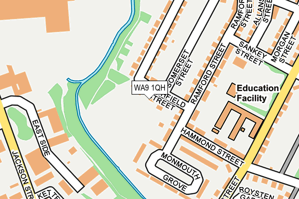 WA9 1QH map - OS OpenMap – Local (Ordnance Survey) WA9 1QH map - OS OpenMap – Local (Ordnance Survey)