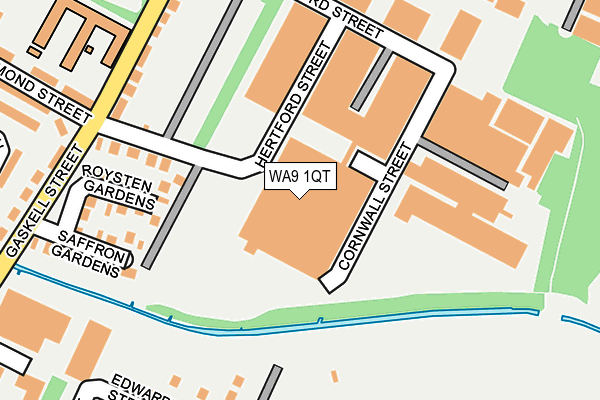 WA9 1QT map - OS OpenMap – Local (Ordnance Survey) WA9 1QT map - OS OpenMap – Local (Ordnance Survey)