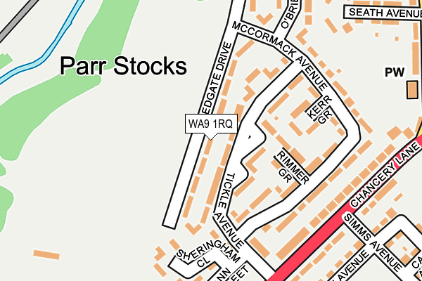 WA9 1RQ map - OS OpenMap – Local (Ordnance Survey) WA9 1RQ map - OS OpenMap – Local (Ordnance Survey)
