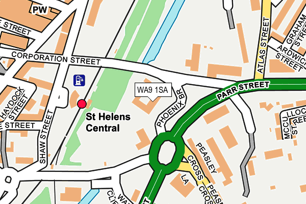 WA9 1SA map - OS OpenMap – Local (Ordnance Survey) WA9 1SA map - OS OpenMap – Local (Ordnance Survey)