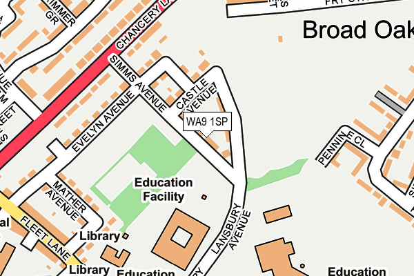 WA9 1SP map - OS OpenMap – Local (Ordnance Survey) WA9 1SP map - OS OpenMap – Local (Ordnance Survey)