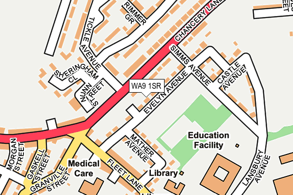 WA9 1SR map - OS OpenMap – Local (Ordnance Survey) WA9 1SR map - OS OpenMap – Local (Ordnance Survey)