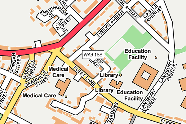 WA9 1SS map - OS OpenMap – Local (Ordnance Survey) WA9 1SS map - OS OpenMap – Local (Ordnance Survey)