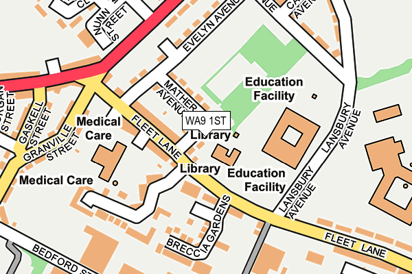 WA9 1ST map - OS OpenMap – Local (Ordnance Survey) WA9 1ST map - OS OpenMap – Local (Ordnance Survey)